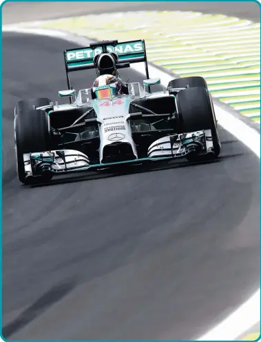  ?? PICTURE: GETTY IMAGES ?? FAVOURITE: Lewis Hamilton drives during practice for tomorrow’s Brazilian Formula One Grand Prix.