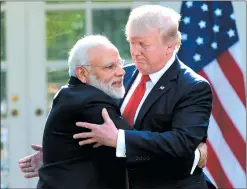  ?? PTI ?? PM Narendra Modi with US President Donald Trump at the White House on Monday.