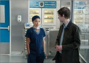  ?? THE CANADIAN PRESS/HO-ABC VIA AP-LIANE HENTSCHER ?? This image released by ABC shows Antonia Thomas, left, and Freddie Highmore in a scene from "The Good Doctor," which premiered Sept. 25, on ABC. The main characters of such TV shows as “The Good Doctor'' and “Atypical'' are providing a window into the...