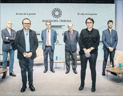  ?? LLIBERT TEIXIDÓ ?? Jordi Marín, Josep Samitier, Enric Sierra, Miquel Roca Junyent, Núria Bayó y Alexis Roig