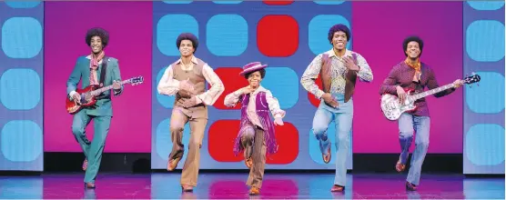  ??  ?? Getting the era’s clothing right for actors playing such singers as The Jackson 5 was important for the costume designer on Broadway Across Canada’s Motown the Musical