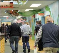  ?? Arkansas Democrat-Gazette/FRANCISCA JONES ?? Arkansas pastors and church staff walk through the nursery area of North Little Rock’s Park Hill Baptist Church.