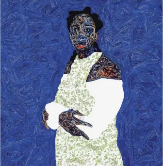  ?? [BiIdrecht/Sandro E. E. Zanzinger] ?? Diverse Schönheit: „Ivy Off Shoulder Dress“vom Maler Amoako Boafo aus Ghana.