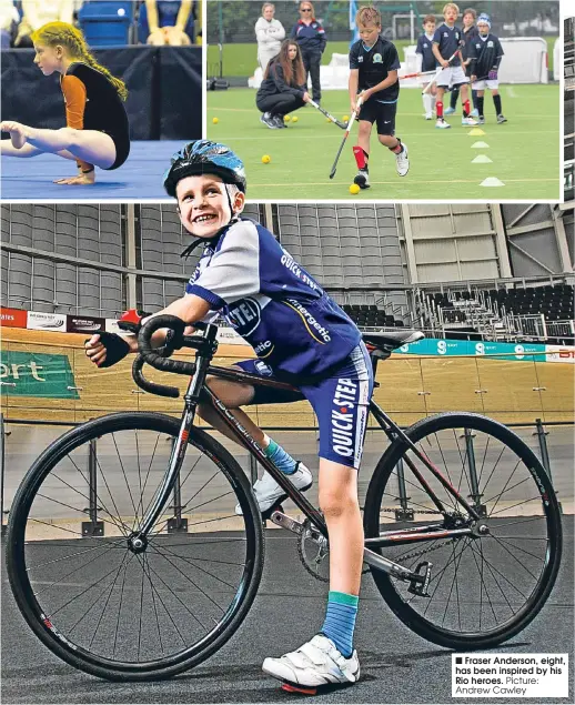  ??  ?? Fraser Anderson, eight, has been inspired by his Rio heroes.