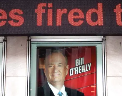 ?? | DREW ANGERER/ GETTY IMAGES ?? 21st Century Fox, the parent company of Fox News, announced Wednesday that Bill O’Reilly will not be returning to the network after numerous claims of sexual harassment.