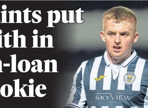  ??  ?? GREAT POTENTIAL: Cammy MacPherson could help fill the gap created in Saints’ midfield now star man Ali McCann has gone to Preston North End.