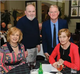  ??  ?? Orlagh Phelan, Michael Connolly, Charlie Burke and Ita Connolly at the Wicklow Rotary quiz in Tinakilly House.