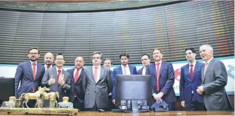  ??  ?? Remate de las acciones de Nutrien en SQM realizado en la Bolsa de Comercio de Santiago.