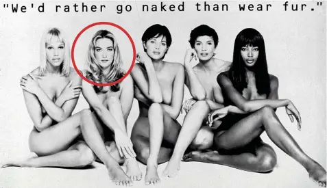  ?? ?? Role models: Emma Sjoberg, Tatjana Patitz, Heather Stewart Whyte, Fabienne Terwinghe and Naomi Campbell