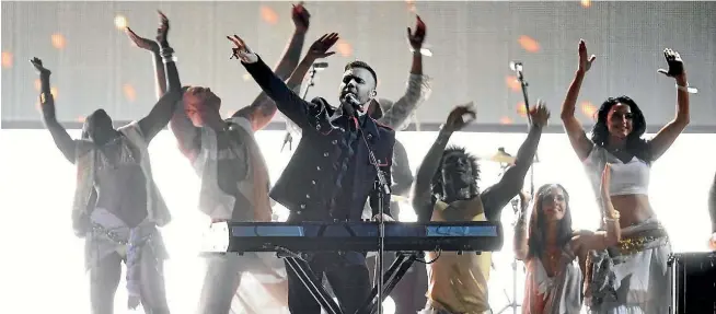  ?? REUTERS ?? Take That performs at the BRIT music awards at the O2 Arena in London in 2015.