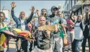  ?? AFP ?? ▪ Protests had broken out in Harare over alleged voter fraud.