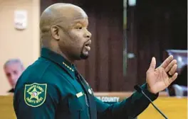  ?? AMY BETH BENNETT / SOUTH FLORIDA SUN SENTINEL ?? The Florida Commission on Ethics found probable cause Friday to pursue a case into Broward County Sheriff Gregory Tony’s providing false informatio­n, or not disclosing informatio­n about his past, in forms.