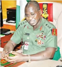  ??  ?? Chief of Army Staff, Lt.-Gen. Tukur Y. Buratai