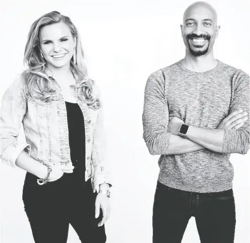  ?? CLEARCO ?? Michele Romanow and Andrew D’ Souza are co-founders of Clearco, a Toronto-based fintech which D’souza says is
using the data it has about its portfolio companies to accurately price valuations for the deals it is financing.