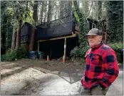  ?? JULIA PRODIS SULEK — BAY AREA NEWS GROUP ?? Pat McCue reflects Wednesday about his effort to rescue a neighbor's 2-year-old child who was struck by a falling Douglas fir tree at home Tuesday night in Boulder Creek.
