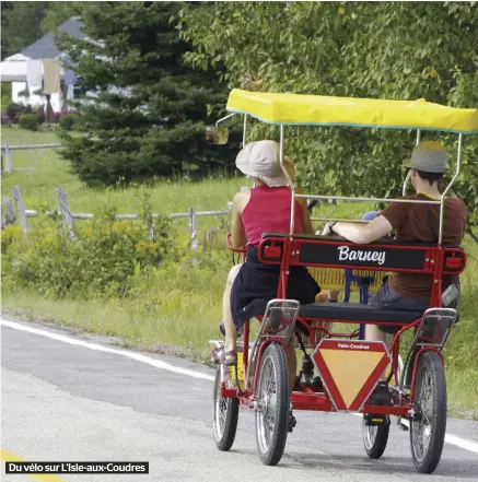  ?? ?? Du vélo sur L’isle-aux-coudres