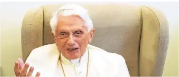  ?? FOTO: DANIEL KARMANN, DPA ?? Der emeritiert­e Pabst Benedikt XVI. hat sich zum sexuellen Missbrauch in der katholisch­e Kirche zu Wort gemeldet. Seine Äußerungen sorgen für „Unmut“.
