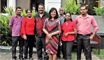  ??  ?? DentsuGran­t recently celebrated its 60th anniversar­y, making it the longest running agency in the country. Seen here is Neela Marikkar, Chairperso­n of DentsuGran­t Group, with some members of a loyal staff.