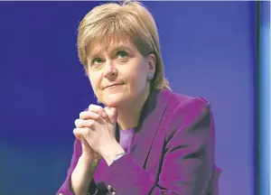  ?? Picture: Press Associatio­n ?? Scotland’s First Minister Nicola Sturgeon should “start holding UK Government to account”.