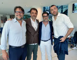  ?? ?? In campo
Da sinistra Stefano Lacatena, Michele Boccardi, Giuseppe Tupputi e Alessandro Delli Noci
