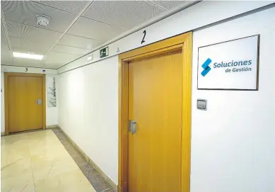  ?? JOSÉ MIGUEL MARCO ?? Sede de la empresa Soluciones de Gestión, situada en el edificio Aida de Zaragoza.