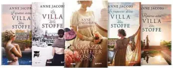  ?? ?? IN STILE DOWNTON ABBEY
Saranno sette i romanzi di Anne Jacobs, che troverete in vendita ogni settimana, dal 26 ottobre, a 8,90 euro. Si parte con La ragazza dell’atelier Rosen,
poi seguiranno i sei titoli della serie La villa delle stoffe.