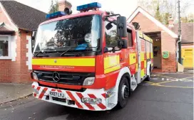  ??  ?? The fire engine at Wargrave Fire Station.