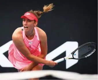  ?? FOTO BELGA ?? Elise Mertens is vooral blij dat ze weer kan tennissen.