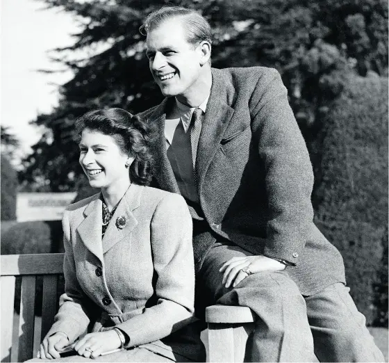  ?? AFP PHOTO / STRSTR / AFP / GETTY IMAGES ?? Netflix’s beloved The Crown is filled with enthrallin­g tales about the British Royals, including Princess Elizabeth (Queen Elizabeth II) and her husband Philip Duke of Edinburgh, pictured during their 1947 honeymoon in Broadlands estate, Hampshire.