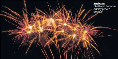  ??  ?? Big bang Strathyre’s fireworks display proved popular