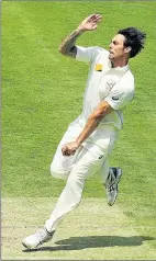  ?? Picture: GETTY IMAGES ?? IN FULL FLIGHT: Fast bowler Mitchell Johnson may be vital to Australia clinching the Test series with New Zealand with a win at the Waca
