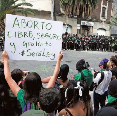  ?? ARCHIVO ADRIÁN VÁZQUEZ ?? en favor de la despenaliz­ación del aborto en la Ciudad de México