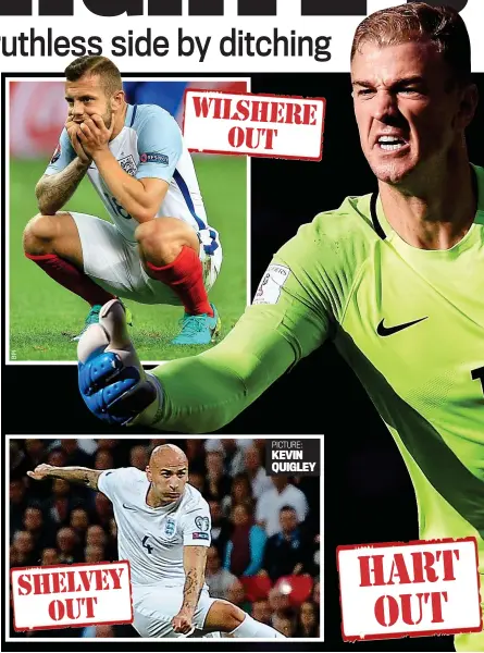  ?? PICTURE: KEVIN QUIGLEY ?? WILSHeRE OUT SHELVEY OUT HART OUT