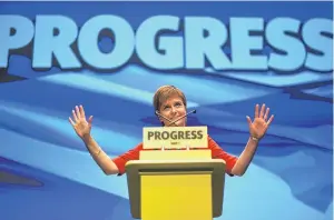  ?? Picture: Getty Images. ?? Progress? Jenny argues it really could be made if Nicola Sturgeon worked more positively with other parties on Brexit.