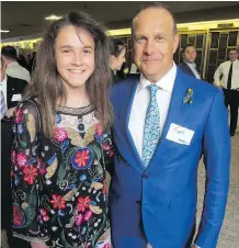  ??  ?? Alysia Grotsky and her proud dad Joel Grotsky.