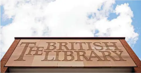  ??  ?? LONDON: The British Library is pictured in central London yesterday. Academics have criticised the British government for creating a “climate of fear” after the country’s national library declined to store the world’s biggest collection of...