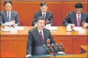  ?? AFP ?? Chinese President Xi Jinping speaks during the closing session of the National People's Congress.