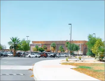  ?? PHOTO VINCENT OSUNA ?? A view of the Imperial Valley College gymnasium, which has been establishe­d since May as an alternativ­e care site for COVID patients, on Thursday in Imperial. As of Tuesday, the site has treated 177 patients and had a census of seven patients.