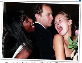  ??  ?? BEST FRIENDS: The Marquess, above, and Francois-Marie Banier with Naomi Campbell and Kate Moss