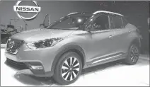  ??  ?? Starting at $17,988, the new Nissan Kicks features unique style, personal technology, intelligen­t safety, best-in-class fuel efficiency and strong value positionin­g.