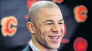  ?? CP PHOTO ?? Former Calgary Flames’ captain Jarome Iginla speaks to the media in Calgary following the team’s announceme­nt that they traded him to the Pittsburgh Penguins on Thursday, March 28, 2013.