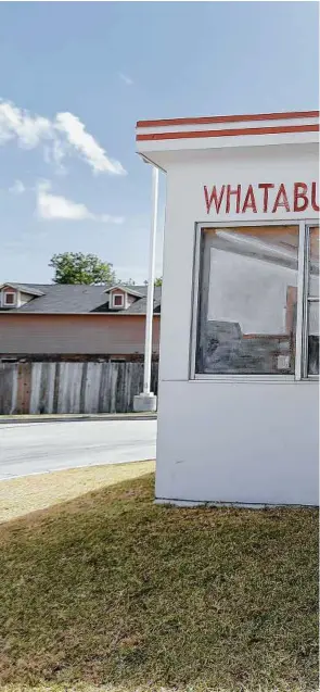  ?? ?? The chain started as a hamburger stand in Corpus Christi. This is a replica of that original Whataburge­r.