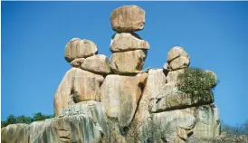  ??  ?? Balancing rocks at Matobo National Park