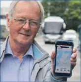  ?? Photograph: Iain Ferguson, The Write Image. ?? Chairman of HITRANS Councillor Allan Henderson with the app which will help users better plan their journeys across the Highlands.