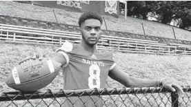  ?? MATT BUTTON/BALTIMORE SUN MEDIA ?? Concordia Prep’s Deonte’ Ferguson missed much of the 2019 season because of an injury.