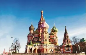  ??  ?? A magnificen­t view of St Basil’s Cathedral in Moscow.