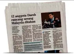  ??  ?? Keratan akhbar BH pada 27 September lalu.