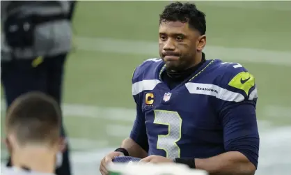  ?? Photograph: Elaine Thompson/AP ?? Russell Wilson has been to two Super Bowls with the Seahawks.