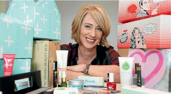  ?? CHRIS SKELTON/FAIRFAX NZ ?? Merilyn Havler has launched a new beauty box service, which can be purchased as a one-off, without a subscripti­on.