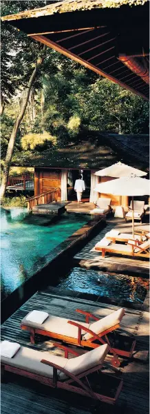  ??  ?? The pool at Shambhala Estate, a pioneer of the wellness retreat concept in Bali